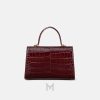 Túi xách da Versace Medusa 95 màu đỏ hoạ tiết vân da cá sấu MTV167 2026
