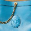 Túi xách Versace Bucket Pivot chính hãng da bê màu xanh MTV195 2026