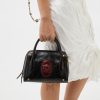 Túi xách đeo chéo da Versace Roomy Boston màu đen MTV231 2026