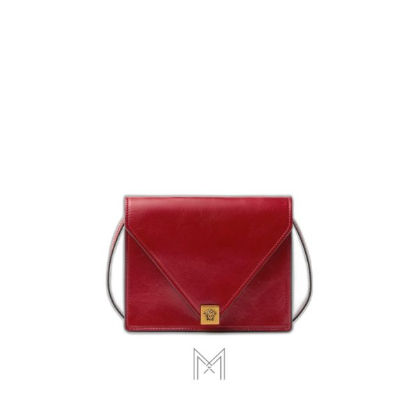 Túi đeo chéo mini Versace màu đỏ da bê chính hãng MTV026