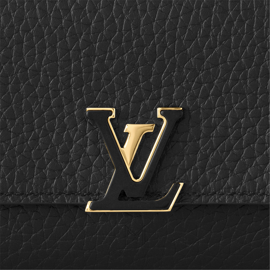 Ví Ngắn LV Capucines Đen Da Bò Taurillon Hàng Hiệu VLV103 2026 Ví Ngắn LV Capucines Đen Da Bò Taurillon Hàng Hiệu VLV103 2026