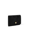 Ví Đựng Danh Thiếp Cúc Bấm Envelope LV Đen Da Bò Monogram Shadow VLV050 2026
