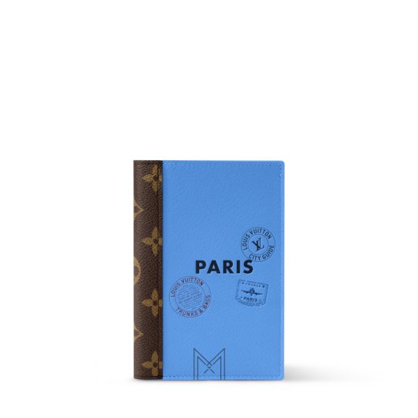 Ví Đựng Hộ Chiếu LV Travel In The City Bleu Paris Monogram Authentic VLV128