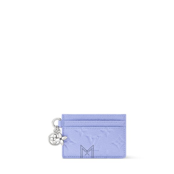 Ví Đựng Thẻ Louis Vuitton Charms Blue Frost Monogram Empreinte VLV026