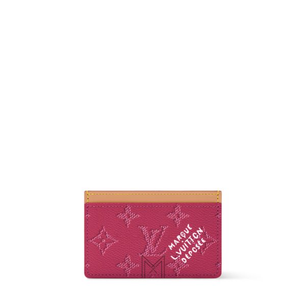 Ví Đựng Thẻ Louis Vuitton Hồng Monogram Heritage Chính Hãng VLV123
