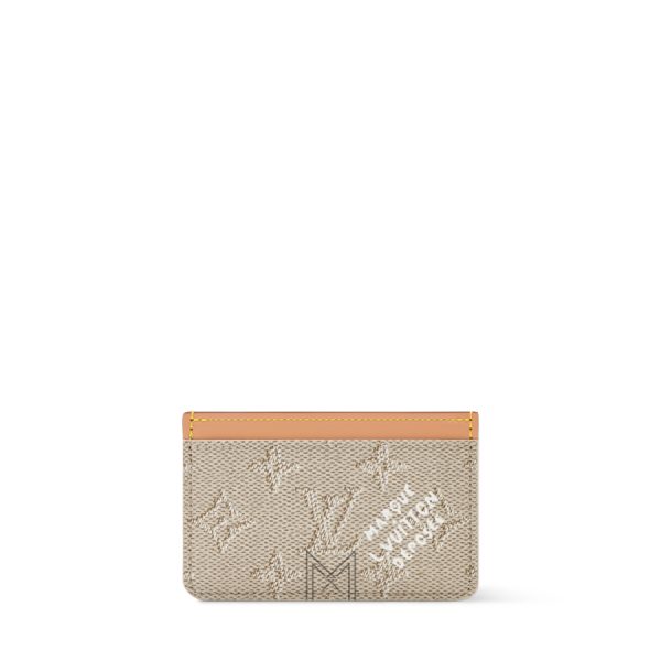 Ví Đựng Thẻ LV Xám Lin Monogram Authentic VLV005