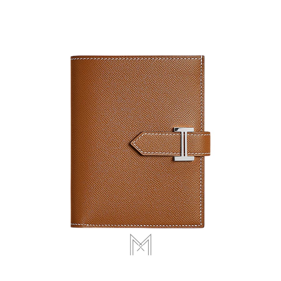Ví ngắn Hermes Bearn màu nâu gold khoá bạc chính hãng MVH34 2026 Ví ngắn Hermes Bearn màu nâu gold khoá bạc chính hãng MVH34 2026