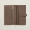 Ví dài Hermes Bearn màu nâu etoupe da sần chính hãng MVH48 2026 Ví dài Hermes Bearn màu nâu etoupe da sần chính hãng MVH48 2026