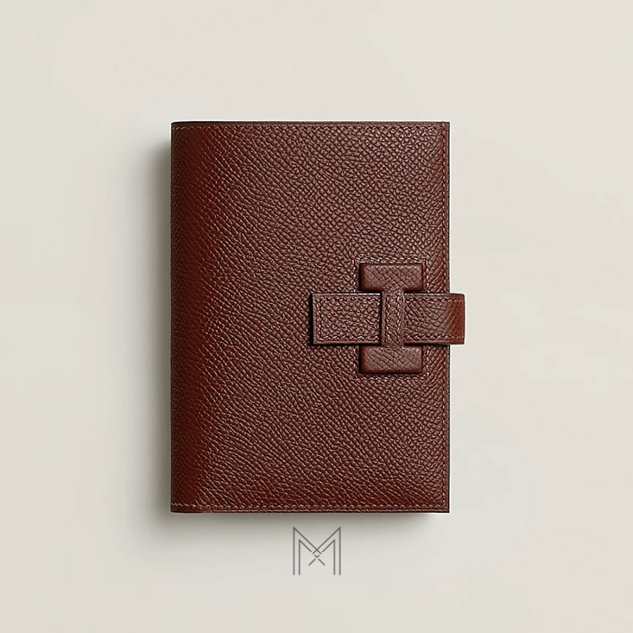 Ví ngắn Hermes H Passant Compact màu nâu chính hãng MVH37 2026 Ví ngắn Hermes H Passant Compact màu nâu chính hãng MVH37 2026