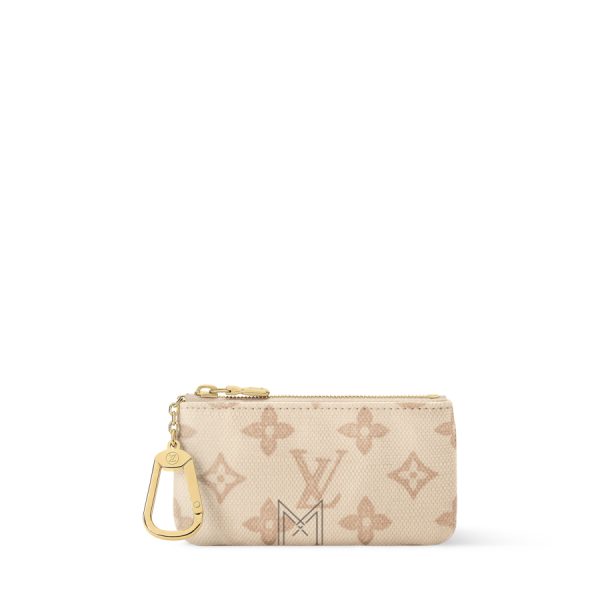 Ví Zip Louis Vuitton Key Pouch Màu Be Monogram Origine Canvas Authentic VLV034