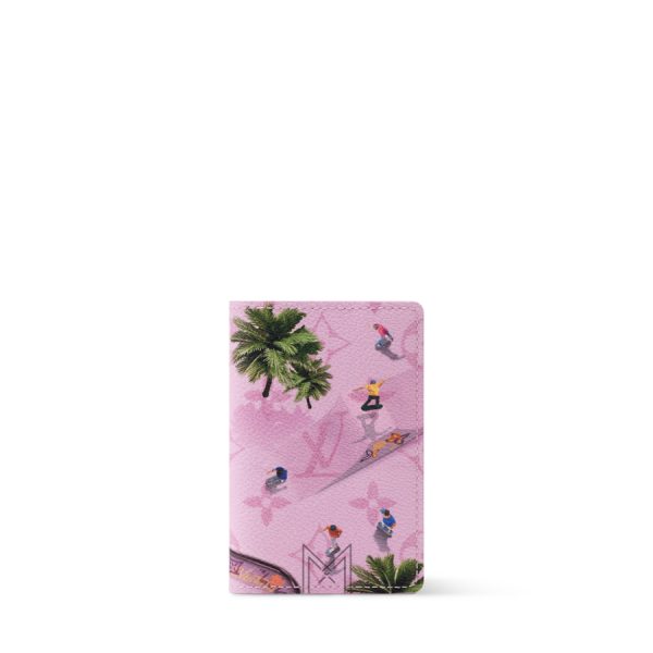 Ví Đựng Hộ Chiếu LV Pocket Organizer Màu Hồng Monogram Canvas VLV043