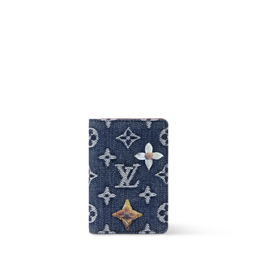 Ví Đựng Hộ Chiếu LV Pocket Organizer Xanh Monogram Denim VLV078 2026 Ví Đựng Hộ Chiếu LV Pocket Organizer Xanh Monogram Denim VLV078 2026