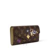 Ví Dài Cúc Bấm LV Sarah Vivienne Winter Holiday Nâu Monogram Canvas Authentic VLV130 2026