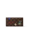Ví Dài Cúc Bấm LV Sarah Vivienne Winter Holiday Nâu Monogram Canvas Authentic VLV130 2026