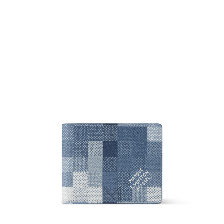 Ví Ngắn Nam LV Slender Damoflage Xanh Indigo Canvas Damier Graphite VLV049 2026 Ví Ngắn Nam LV Slender Damoflage Xanh Indigo Canvas Damier Graphite VLV049 2026