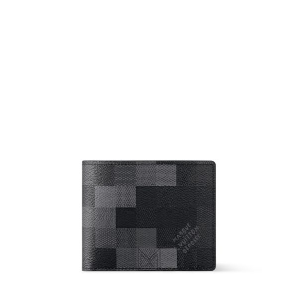 Ví Ngắn Nam LV Slender Damoflage Black Canvas Damier Graphite VLV048