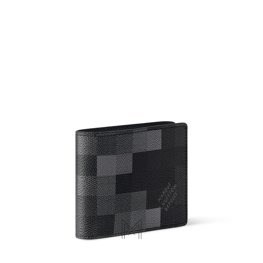 Ví Ngắn Nam LV Slender Damoflage Black Canvas Damier Graphite VLV048 2026 Ví Ngắn Nam LV Slender Damoflage Black Canvas Damier Graphite VLV048 2026