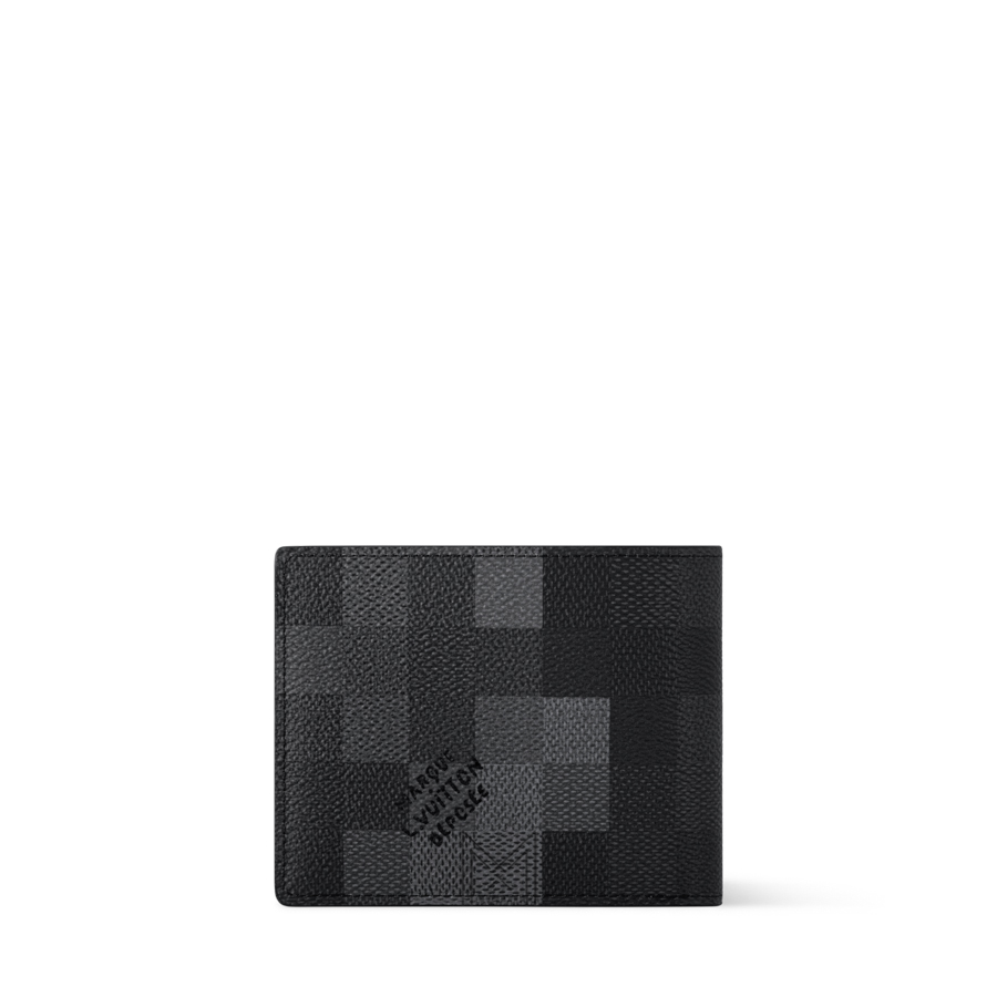 Ví Ngắn Nam LV Slender Damoflage Black Canvas Damier Graphite VLV048 2026 Ví Ngắn Nam LV Slender Damoflage Black Canvas Damier Graphite VLV048 2026