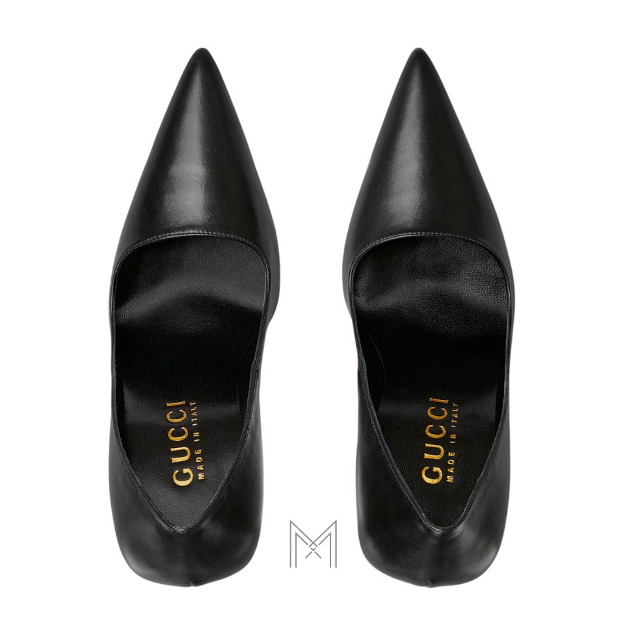Giày cao gót Gucci Bombshell màu đen da trơn authentic MHGG042 2026 Giày cao gót Gucci Bombshell màu đen da trơn authentic MHGG042 2026