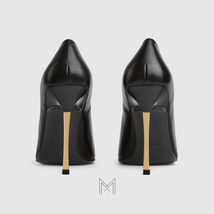 Giày cao gót Gucci Bombshell màu đen da trơn authentic MHGG042 2026 Giày cao gót Gucci Bombshell màu đen da trơn authentic MHGG042 2026