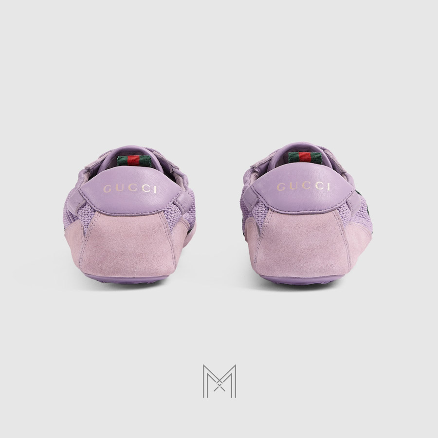 Sneaker Gucci Shift màu tím nhạt phối da lộn chính hãng MHGG015 2026 Sneaker Gucci Shift màu tím nhạt phối da lộn chính hãng MHGG015 2026