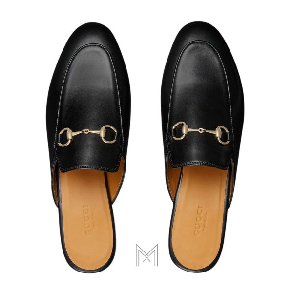 Giày sục Gucci màu đen khóa vàng chính hãng MHGG024
