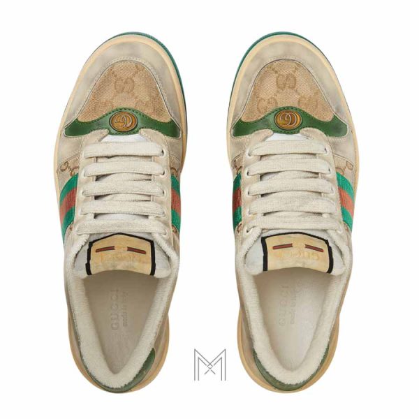 Giày thể thao Gucci dơ họa tiết phối dải web chính hãng MHGG030