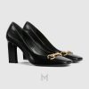 Giày cao gót Gucci màu đen khóa vàng authentic MHGG035 2026 Giày cao gót Gucci màu đen khóa vàng authentic MHGG035 2026