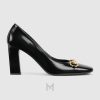 Giày cao gót Gucci màu đen khóa vàng authentic MHGG035 2026 Giày cao gót Gucci màu đen khóa vàng authentic MHGG035 2026