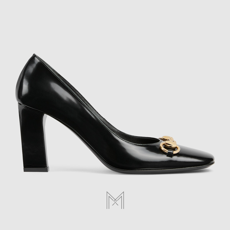 Giày cao gót Gucci màu đen khóa vàng authentic MHGG035 2026 Giày cao gót Gucci màu đen khóa vàng authentic MHGG035 2026