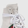 Sneaker boot Gucci màu trắng phối dải web chính hãng MHGG023 2026