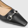 Giày búp bê Gucci màu đen khóa bạc chính hãng MHGG029 2026 Giày búp bê Gucci màu đen khóa bạc chính hãng MHGG029 2026
