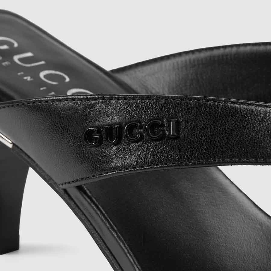 Dép Gucci Vittoria cao gót màu đen chính hãng MHDG017 2026 Dép Gucci Vittoria cao gót màu đen chính hãng MHDG017 2026