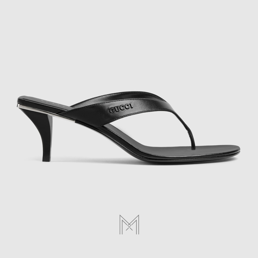 Dép Gucci Vittoria cao gót màu đen chính hãng MHDG017 2026 Dép Gucci Vittoria cao gót màu đen chính hãng MHDG017 2026