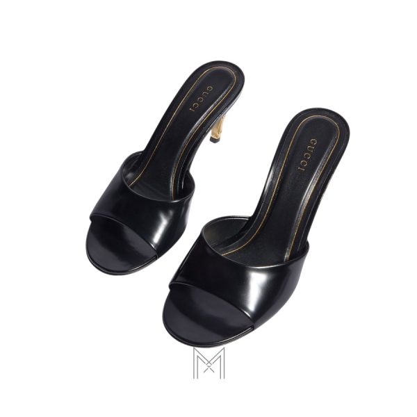 Dép Gucci Bamboo cao gót màu đen chính hãng MHDG013