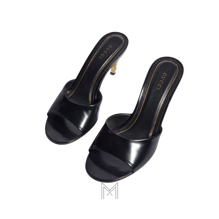 Dép Gucci Bamboo cao gót màu đen chính hãng MHDG013 2026 Dép Gucci Bamboo cao gót màu đen chính hãng MHDG013 2026