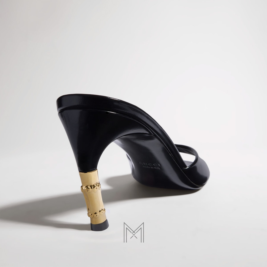 Dép Gucci Bamboo cao gót màu đen chính hãng MHDG013 2026 Dép Gucci Bamboo cao gót màu đen chính hãng MHDG013 2026