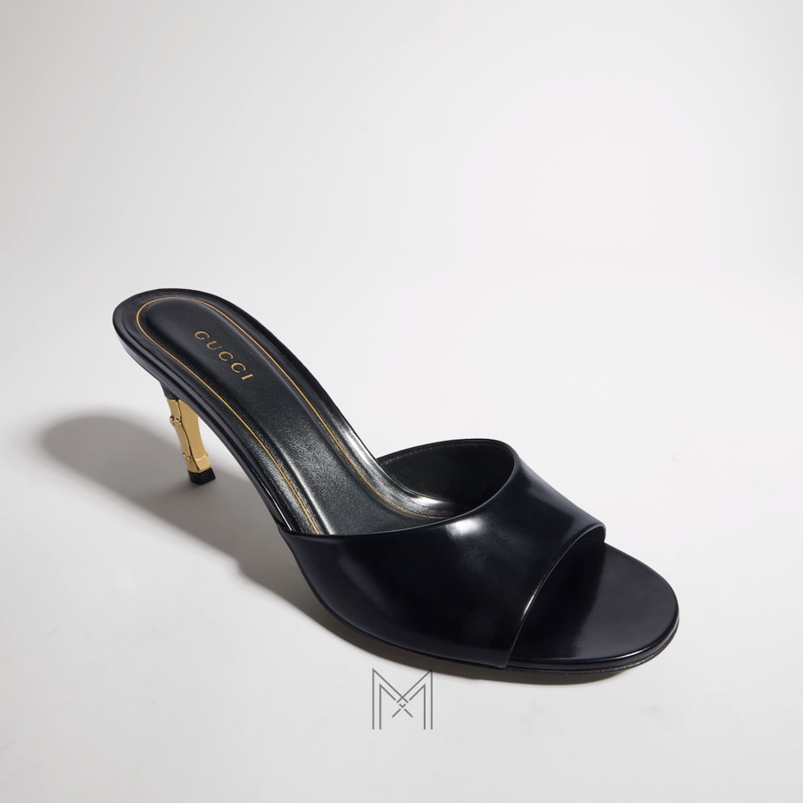 Dép Gucci Bamboo cao gót màu đen chính hãng MHDG013 2026 Dép Gucci Bamboo cao gót màu đen chính hãng MHDG013 2026