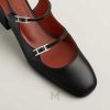 Cao gót Hermes Jackie 50 chính hãng màu đen khoá bạc MHGH068 2026 Cao gót Hermes Jackie 50 chính hãng màu đen khoá bạc MHGH068 2026