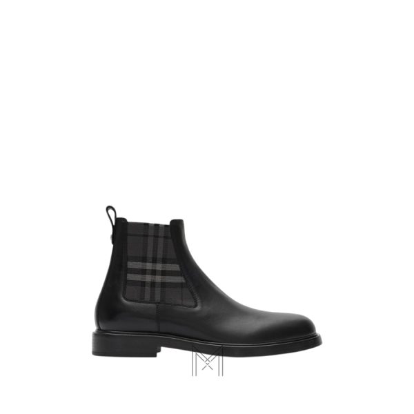 Chelsea boot Burberry màu đen hàng hiệu chính hãng MHGB043