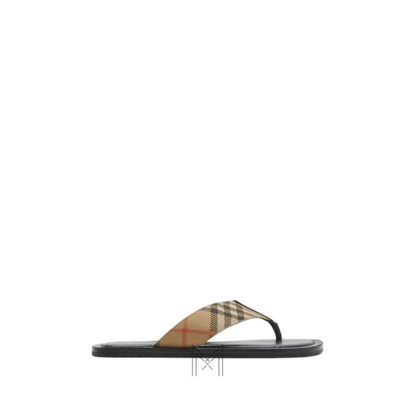 Dép Burberry xỏ ngón chính hãng màu be MHDB012