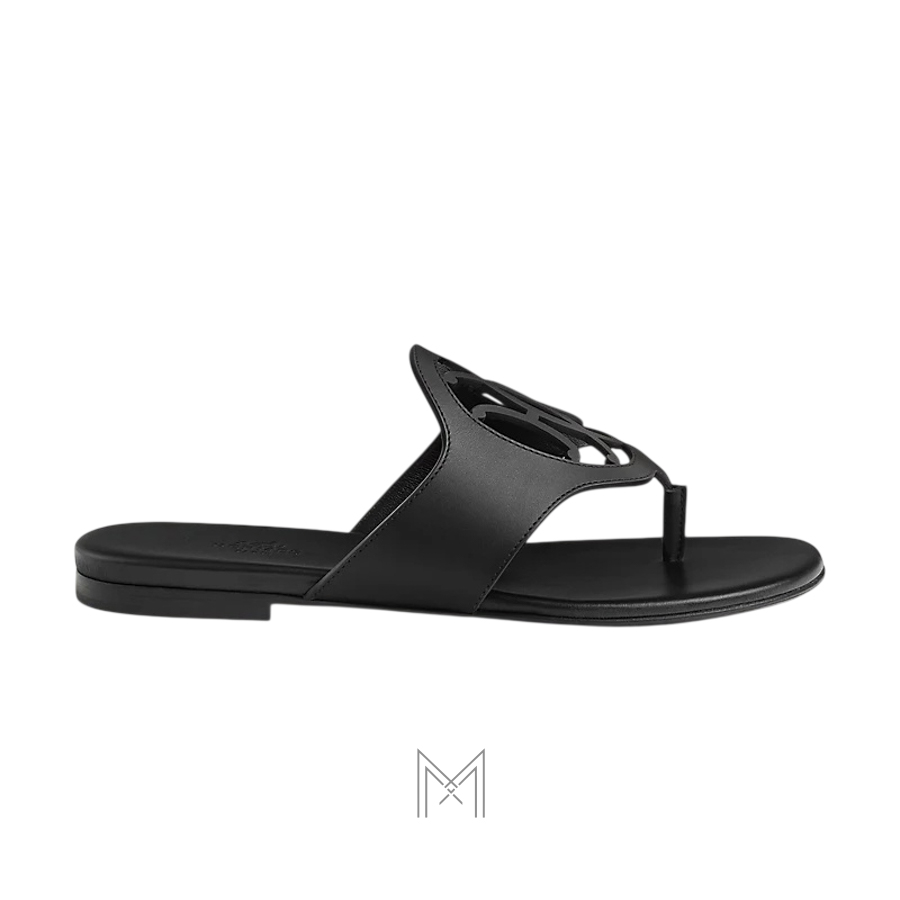 Dép xỏ ngón Hermes nữ chính hãng màu đen MHHH112 2026 Dép xỏ ngón Hermes nữ chính hãng màu đen MHHH112 2026