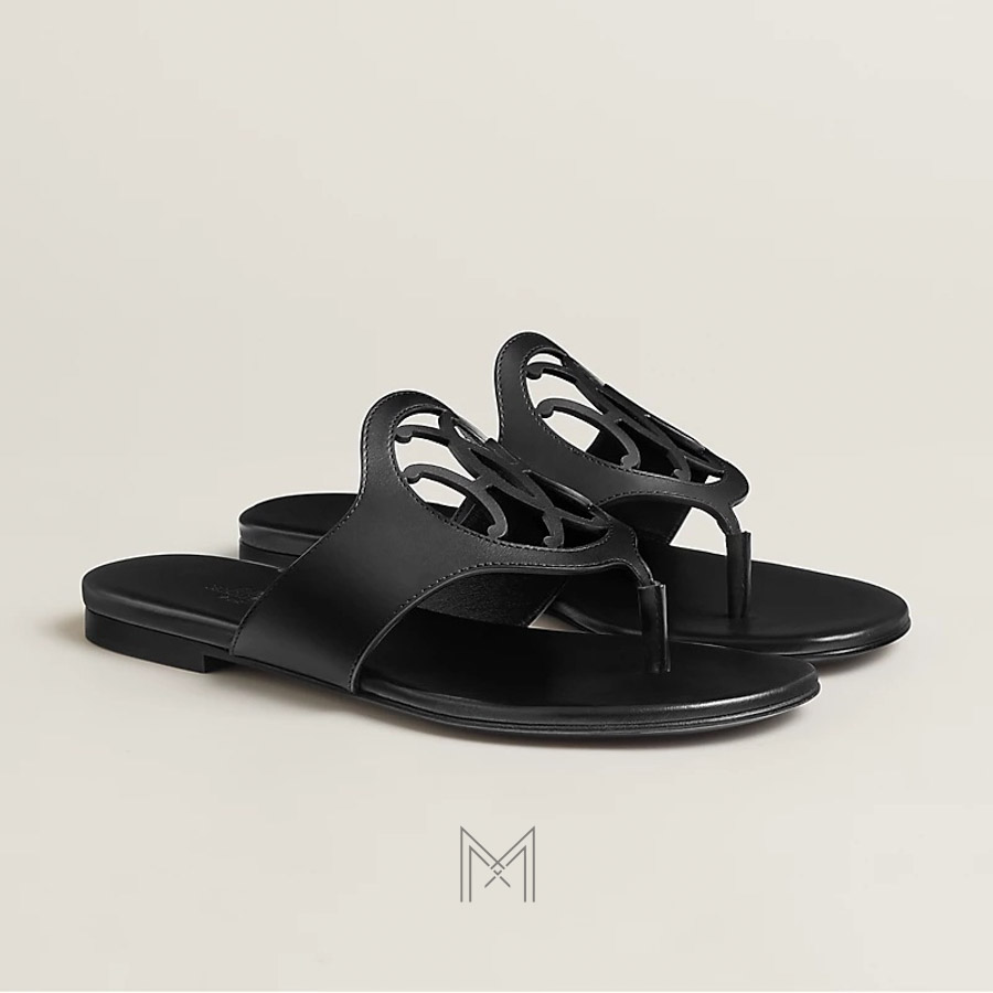 Dép xỏ ngón Hermes nữ chính hãng màu đen MHHH112 2026 Dép xỏ ngón Hermes nữ chính hãng màu đen MHHH112 2026