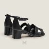Sandal cao gót Hermes Encens 50 màu đen authentic MHHH199 2026