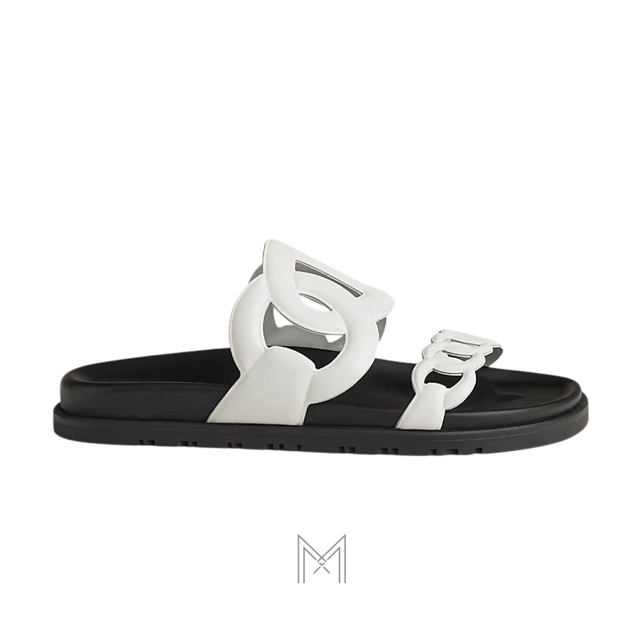 Dép quai ngang Hermes Extra chính hãng màu trắng MHHH155 2026 Dép quai ngang Hermes Extra chính hãng màu trắng MHHH155 2026