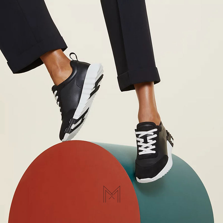 Sneaker Hermes màu đen đế trắng hàng hiệu chính hãng MHGH019 2026 Sneaker Hermes màu đen đế trắng hàng hiệu chính hãng MHGH019 2026