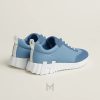 Sneaker Hermes Bouncing màu xanh phối da lộn chính hãng MHGH027 2026
