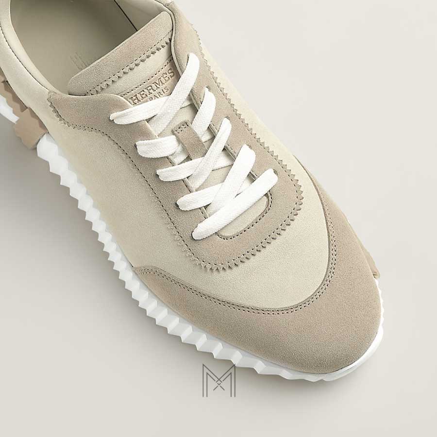 Sneaker Hermes Bouncing màu be phối da lộn chính hãng MHGH021 2026 Sneaker Hermes Bouncing màu be phối da lộn chính hãng MHGH021 2026