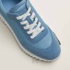 Sneaker Hermes Bouncing màu xanh phối da lộn chính hãng MHGH027 2026