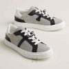 Sneaker Hermes authentic màu xám phối đen khoá bạc MHGH092 2026